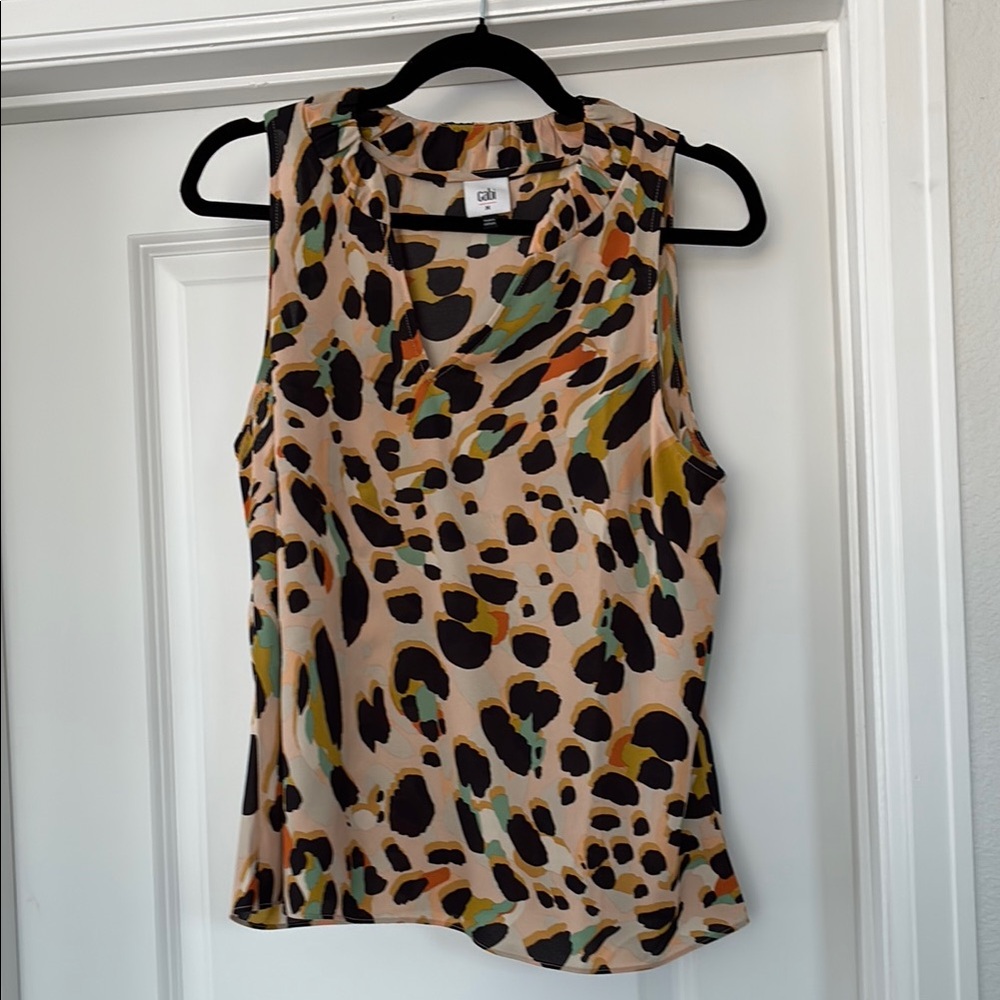 CAbi Women's Leopard Print Tank Top - Multicolor